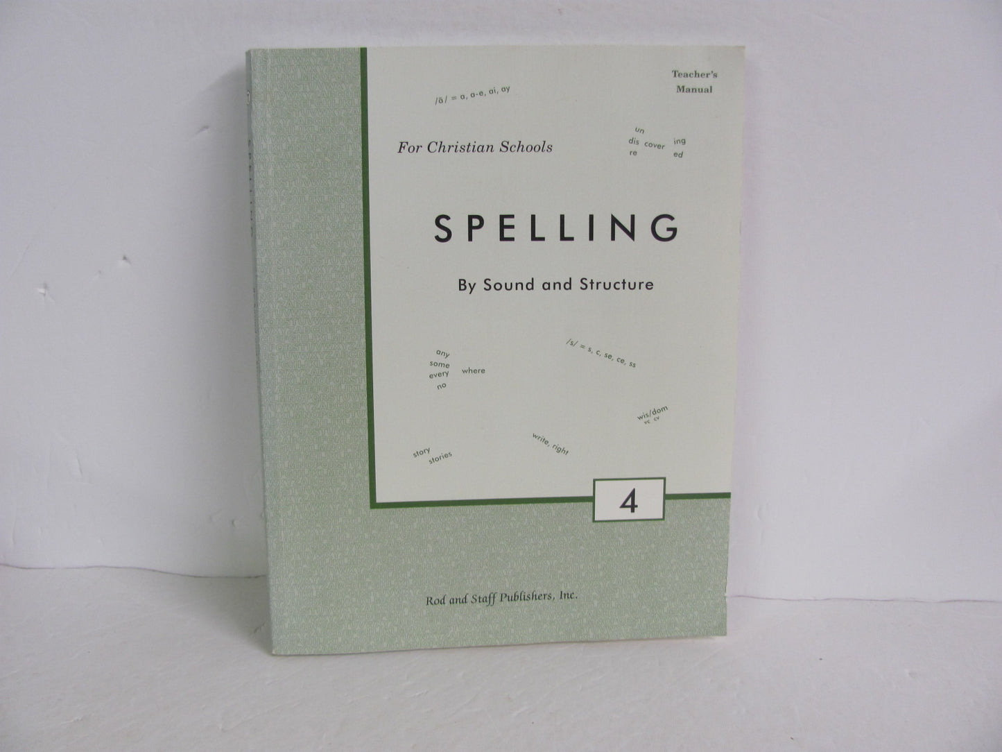 Spelling 4 Rod & Staff Teacher Manual  Pre-Owned Spelling/Vocabulary Books