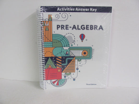 Pre Algebra BJU Press Activity Key Pre-Owned 8th Grade Mathematics Textbooks