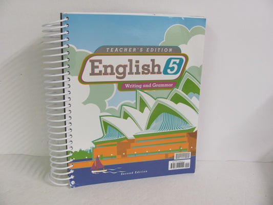 English 5 BJU Press Teacher Edition  Pre-Owned 5th Grade Language Textbooks