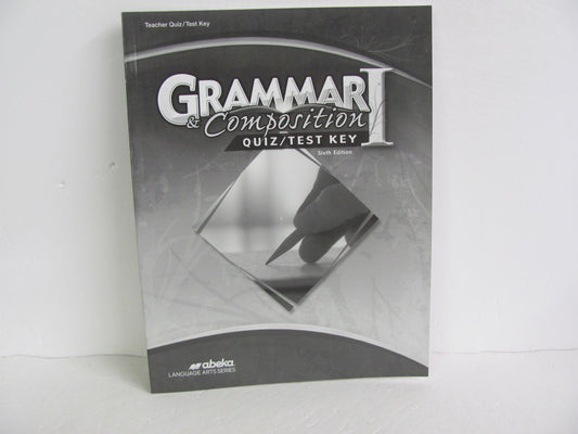 Grammar & Composition 1 Abeka Quiz/Test Key  Pre-Owned Language Textbooks