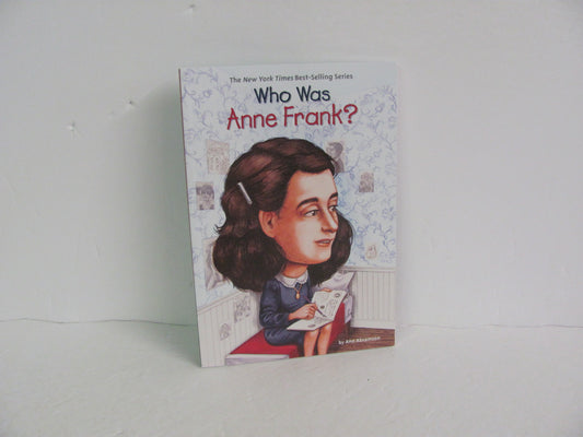 Who Was Anne Frank? Whohq Pre-Owned Abramson Elementary Fiction Books