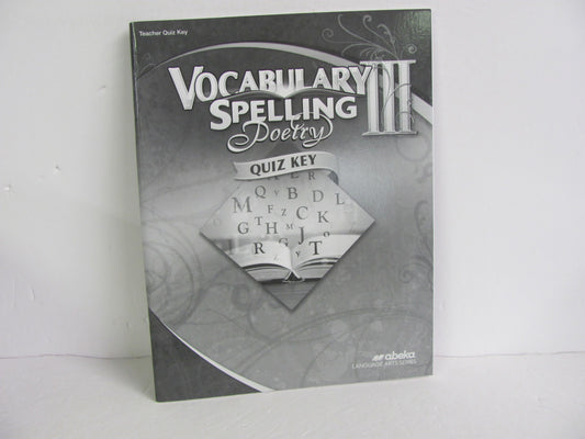 Vocabulary Spelling Poetry III Abeka 9th Grade Spelling/Vocabulary Books