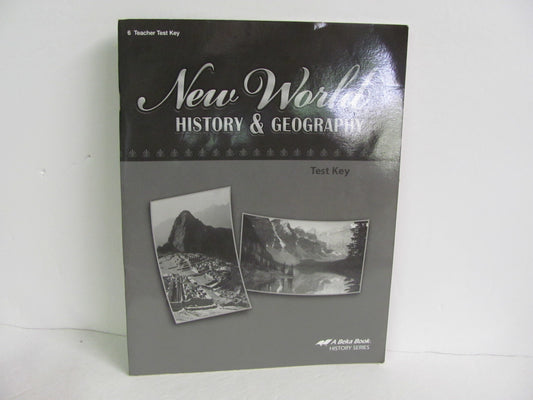 New World History Abeka Test Key Pre-Owned 6th Grade History Textbooks