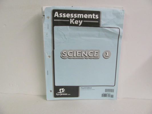 Science 1 BJU Press Assessment Key  Pre-Owned 1st Grade Science Textbooks