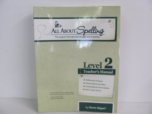 All About Spelling Level 2 Teacher Manual  Pre-Owned Spelling/Vocabulary Books