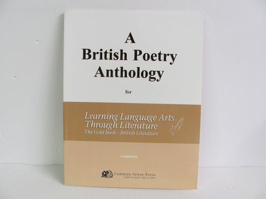 A British Poetry Anthology Common Sense Pre-Owned High School Language Textbooks