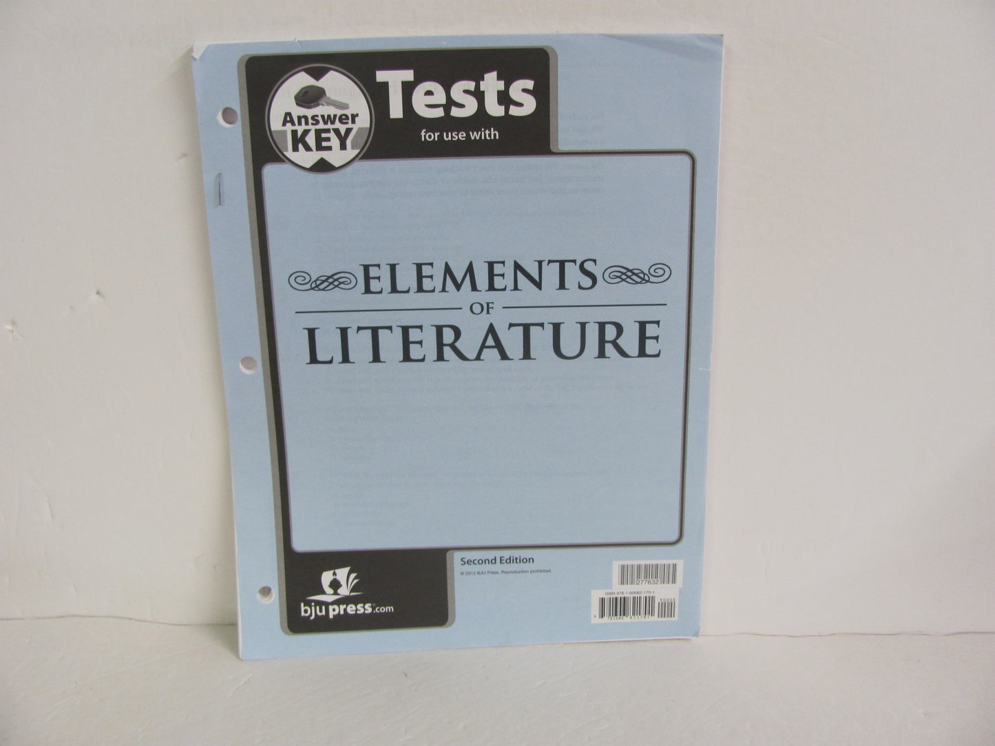 Elements of Literature BJU Press Test Key Pre-Owned 10th Grade Reading Textbooks