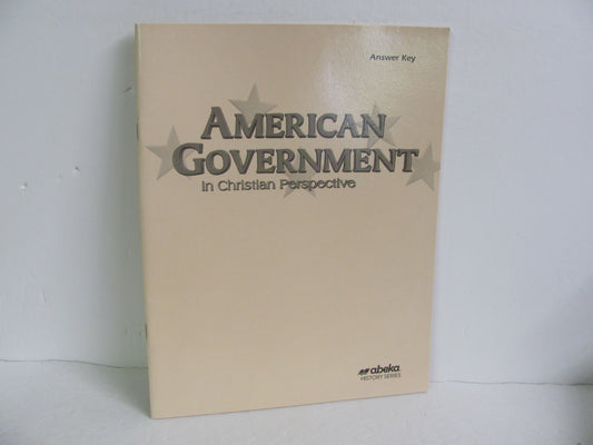 American Government Abeka Answer Key  Pre-Owned 12th Grade History Textbooks