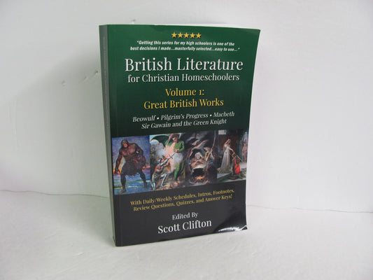 British Literature Homeschool Partners Pre-Owned Clifton Reading Textbooks