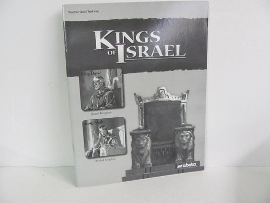 Kings of Israel Abeka Quiz/Test Key  Pre-Owned 9th Grade Bible Textbooks