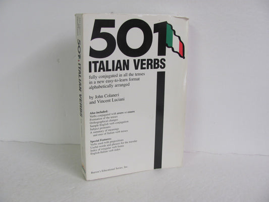 501 Italian Verbs Barrons Pre-Owned Other Languages' Books