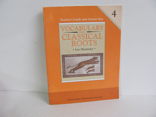 Vocabulary From Classical Root EPS 4th Grade Spelling/Vocabulary Books