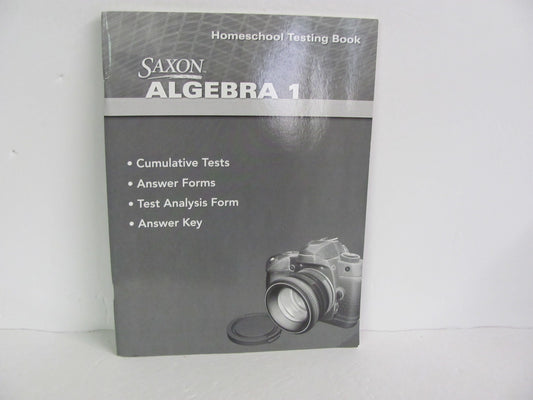 Algebra 1 Saxon Testing Book  Pre-owned High School Mathematics Textbooks