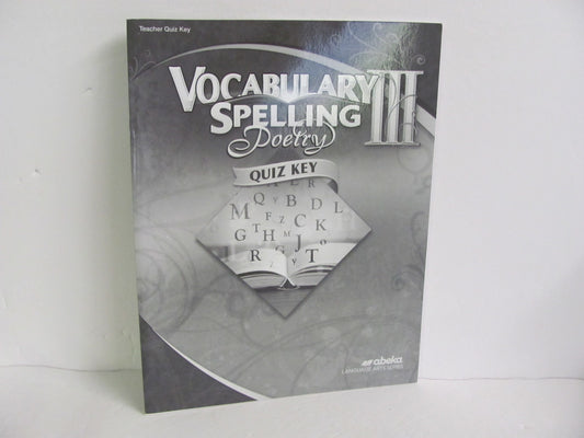 Vocabulary Spelling Poetry III Abeka 9th Grade Spelling/Vocabulary Books