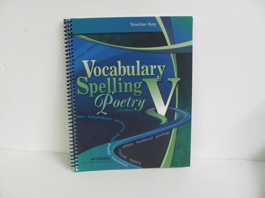 Vocabulary Spelling Poetry V Abeka 11th Grade Spelling/Vocabulary Books