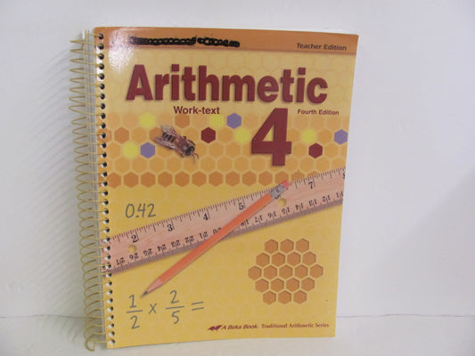 Arithmetic 4 Abeka Teacher Edition  Pre-Owned 4th Grade Mathematics Textbooks