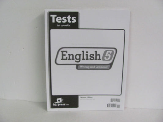 English 5 BJU Press Tests  Pre-Owned 5th Grade Language Textbooks