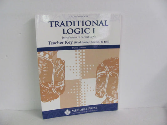 Traditional Logic I Memoria Press Teacher Key  Pre-Owned Cothran Logic Books