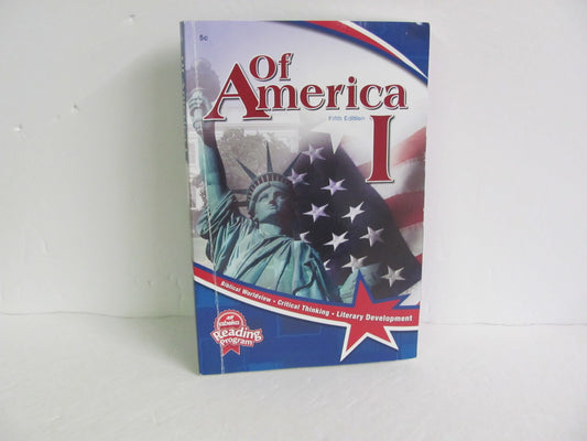 Of America 1 Abeka Student Book Pre-Owned 5th Grade Reading Textbooks