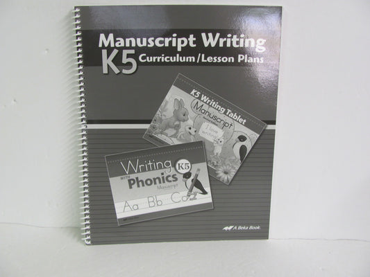 Manuscript Writing K5 Abeka Curriculum Pre-Owned Kindergarten Penmanship Books