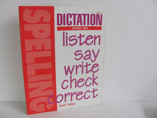 Dictation Instructional Resources- Anthony Elementary Spelling/Vocabulary Books