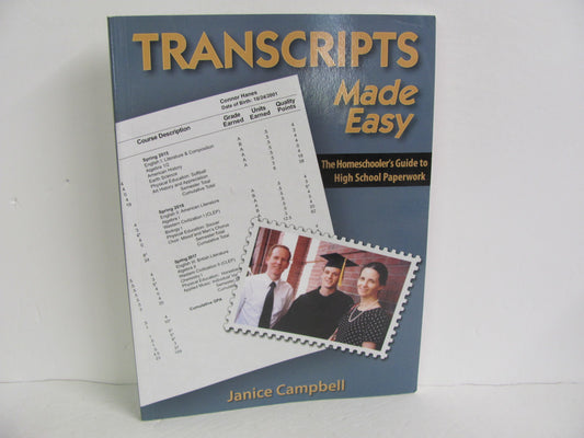 Transcripts Made Easy Everyday Education Pre-Owned Campbell Educator Resources