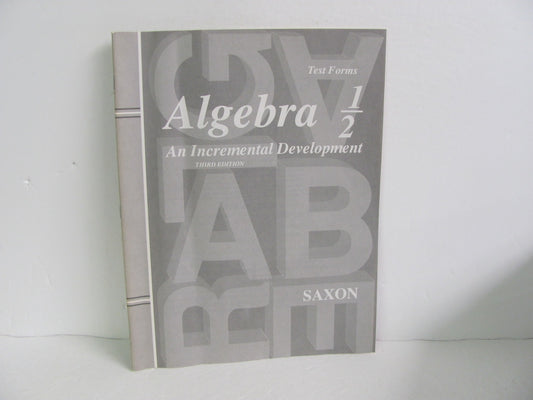 Algebra 1/2 Saxon Tests  Pre-Owned 8th Grade Mathematics Textbooks