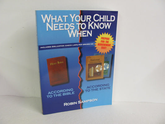 What Your Child Needs to Know When Heart of Wisdom Pre-Owned Educator Resources