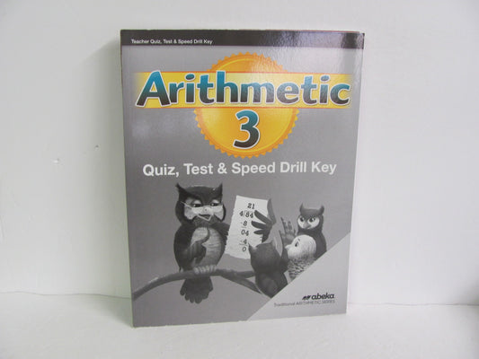 Arithmetic 3 Abeka Quiz/Test Key  Pre-Owned 3rd Grade Mathematics Textbooks