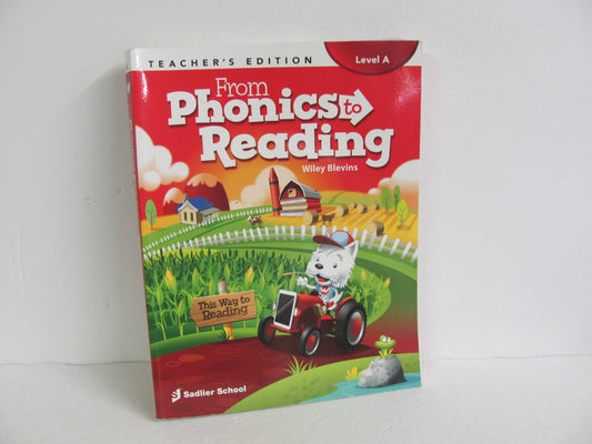 From Phonics to Reading Sadlier Teacher Edition  Pre-Owned Reading Textbooks