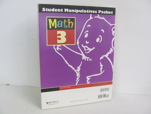 Student Manipulatives BJU Press Pre-Owned 3rd Grade Mathematics Textbooks