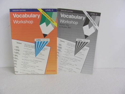 Vocabulary Workshop Level D Sadlier Oxford High School Spelling/Vocabulary Books