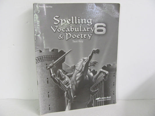 Spelling Vocabulary & Poetry Abeka Test Key Pre-Owned Spelling/Vocabulary Books