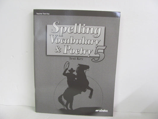 Spelling Vocabulary & Poetry Abeka Test Key Pre-Owned Spelling/Vocabulary Books