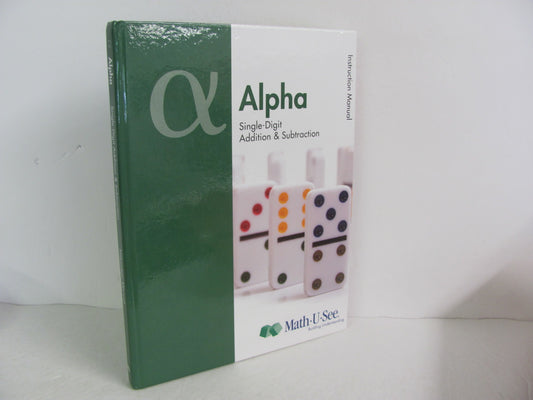 Alpha Math U See Instruction Manual  Pre-Owned Demme Mathematics Textbooks