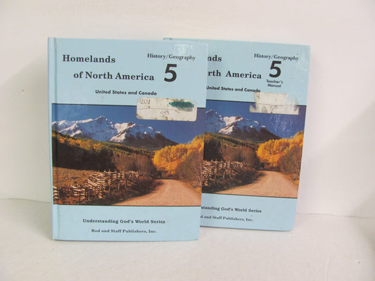 Homelands of North America Rod & Staff Set  Pre-Owned History Textbooks