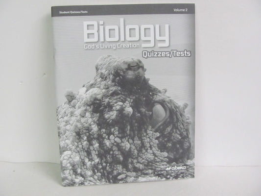 Biology Vol 2 Abeka Quizzes/Tests  Pre-Owned 10th Grade Science Textbooks