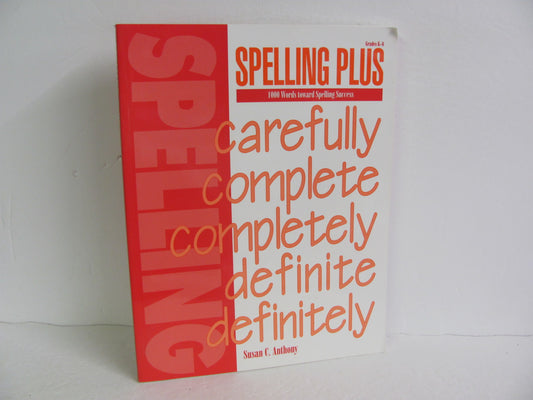 Spelling Plus Instructional Pre-Owned Anthony Spelling/Vocabulary Books