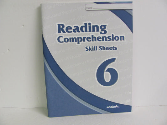 Reading Comprehension Skill Sheets Abeka 6th Grade Reading Textbooks