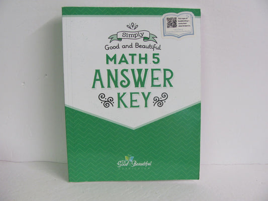 Math 5 Good and the Beautiful Answer Key  Pre-Owned Mathematics Textbooks