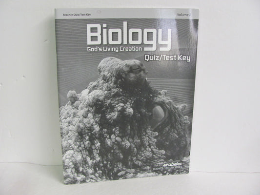 Biology Vol 2 Abeka Quiz/Test Key  Pre-Owned 10th Grade Science Textbooks