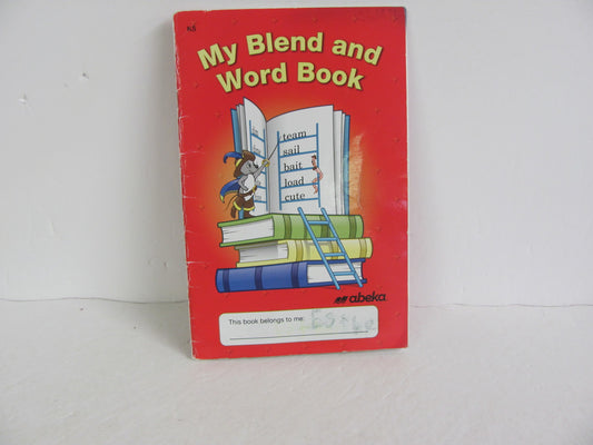 My Blend and Word Book Abeka Pre-Owned Kindergarten Reading Textbooks