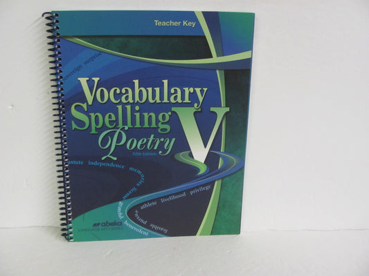 Vocabulary Spelling Poetry V Abeka 11th Grade Spelling/Vocabulary Books