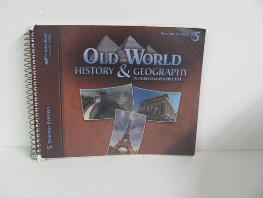 Old World History Abeka Teacher Edition  Pre-Owned 5th Grade History Textbooks