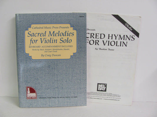 Sacred Melodies for Violin Solo Cathedral Pre-Owned Duncan Music Education Books