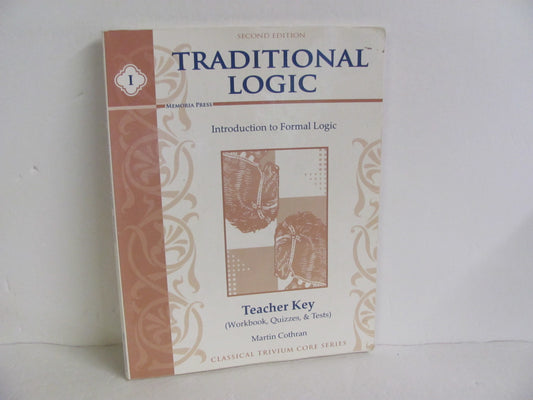 Traditional Logic I Memoria Press Teacher Key  Pre-Owned Cothran Logic Books