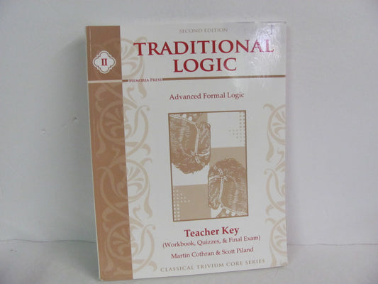 Traditional Logic Memoria Press Teacher Key  Pre-Owned Cothran Logic Books