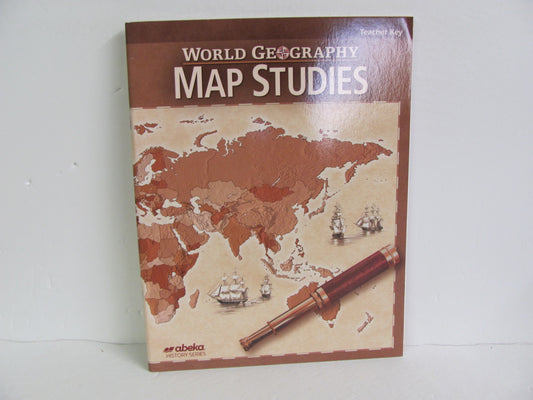 World Geography Map Studies Abeka Teacher Key  Pre-Owned History Textbooks