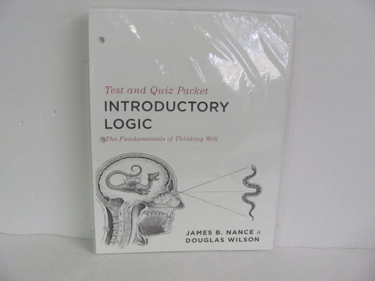 Introductory Logic Canon Press Tests  Pre-Owned Nance High School Logic Books