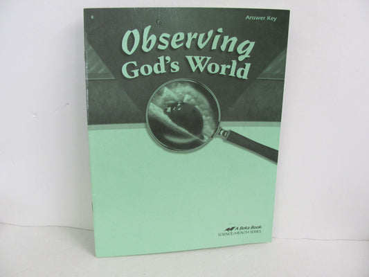 Observing God's World Abeka Answer Key  Pre-Owned 6th Grade Science Textbooks